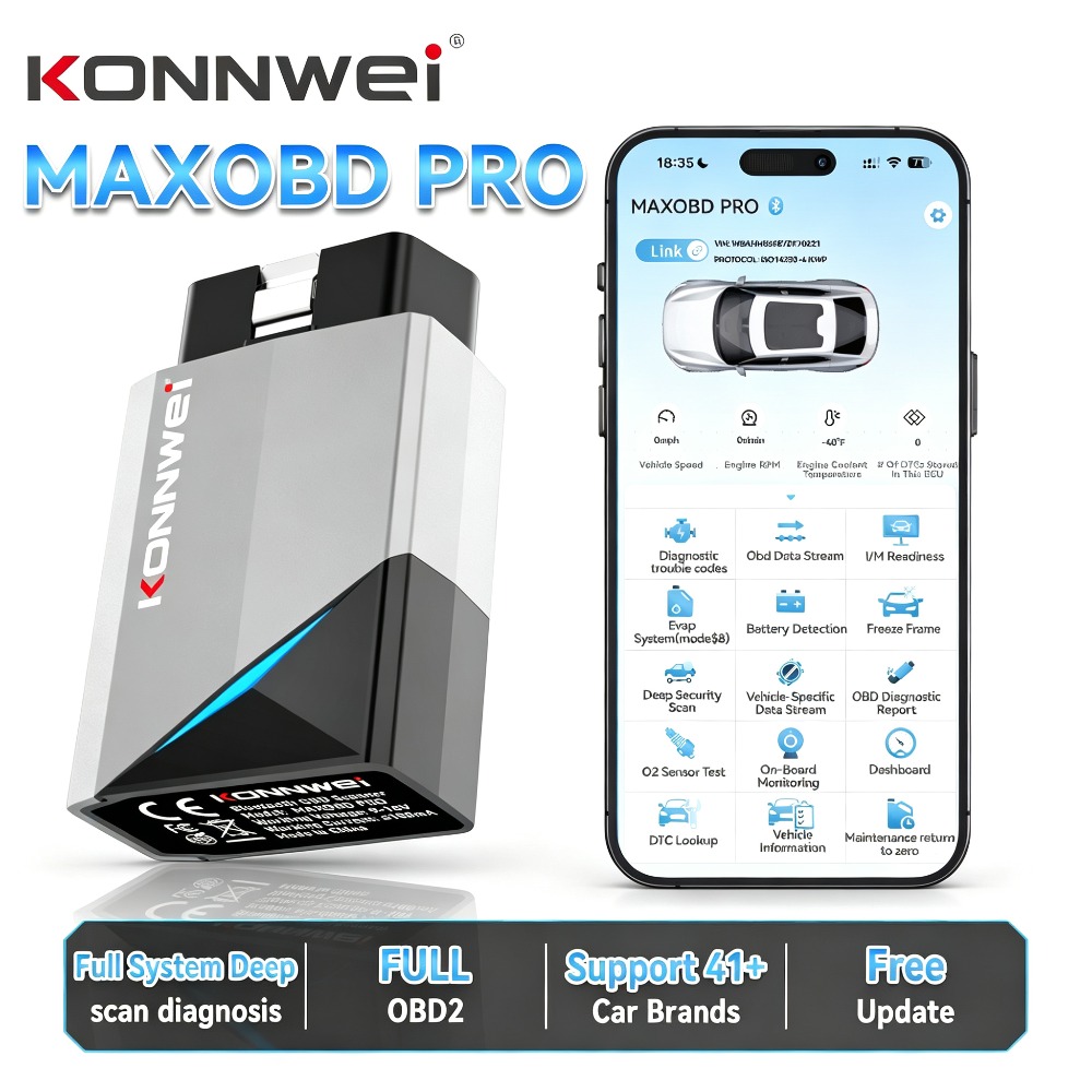 Obd2 Scanner Bluetooth Android - KONNWEI MAXOBD PRO Scanner Completo del