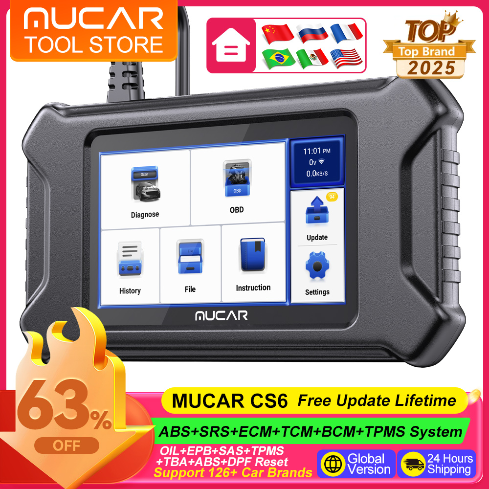Obd2 Scanner Mileage Correction - MUCAR CS6 OBD2 Scanner 6 Strumenti