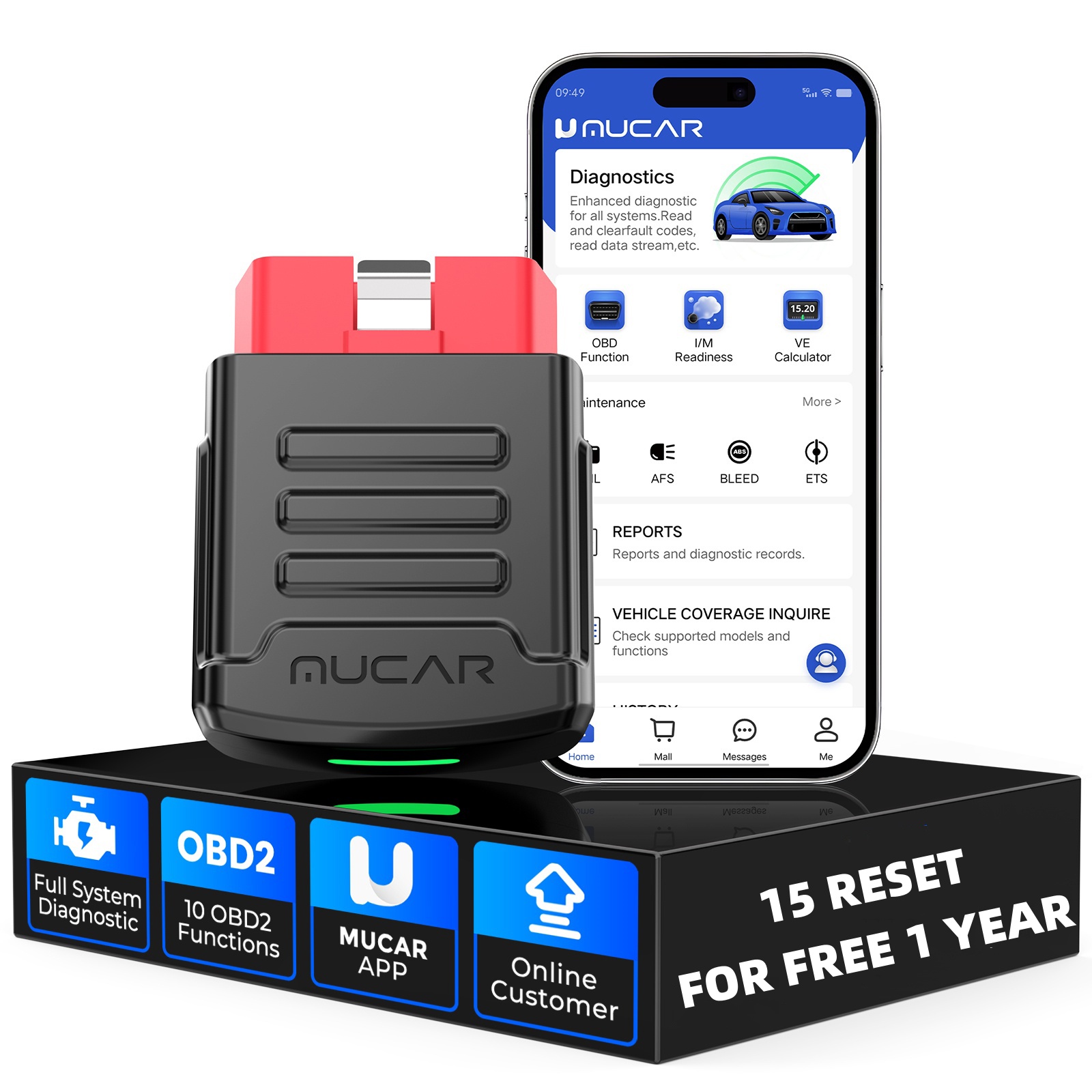 Obd2 Scanner Bluetooth Android - Scanner OBD2 MUCAR BT200 PRO, strumento