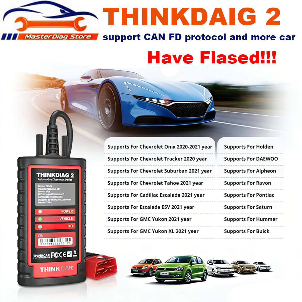 Thinkcar Thinkdiag 2 - THINKCAR Thinkdiag 2 Ha supporto lampeggiato