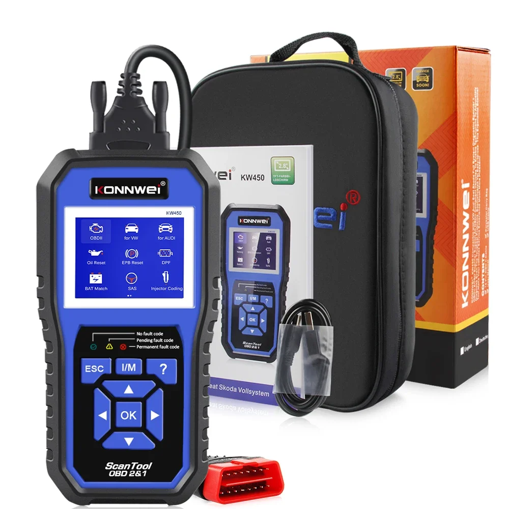 KONNWEI KW450 Sistemi completi - Obd2 Scanner Abs Srs Airbag Reset recensione e prezzo