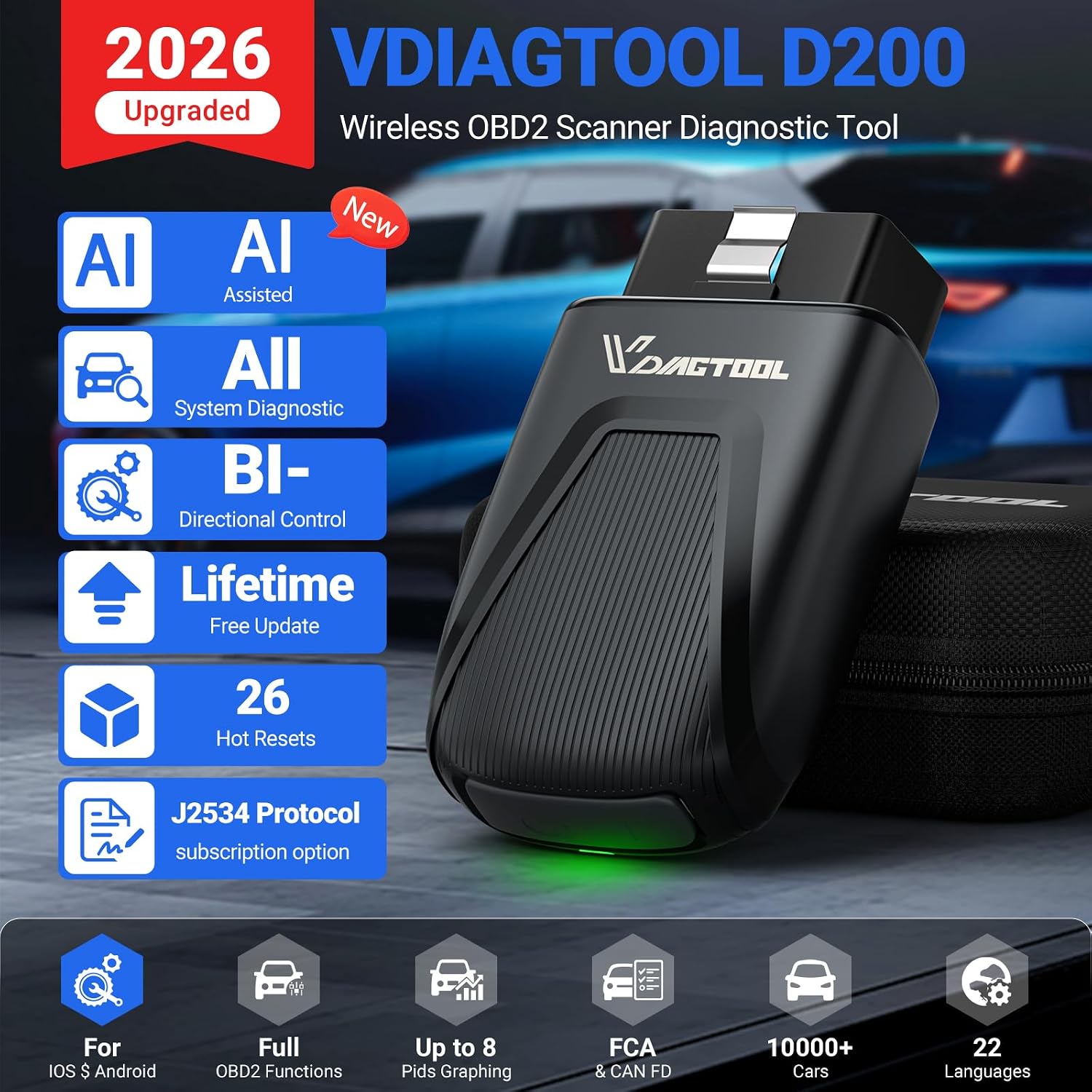 Scanner OBD2 Bluetooth D200 co - Obd2 Scanner Bluetooth Android recensione e prezzo