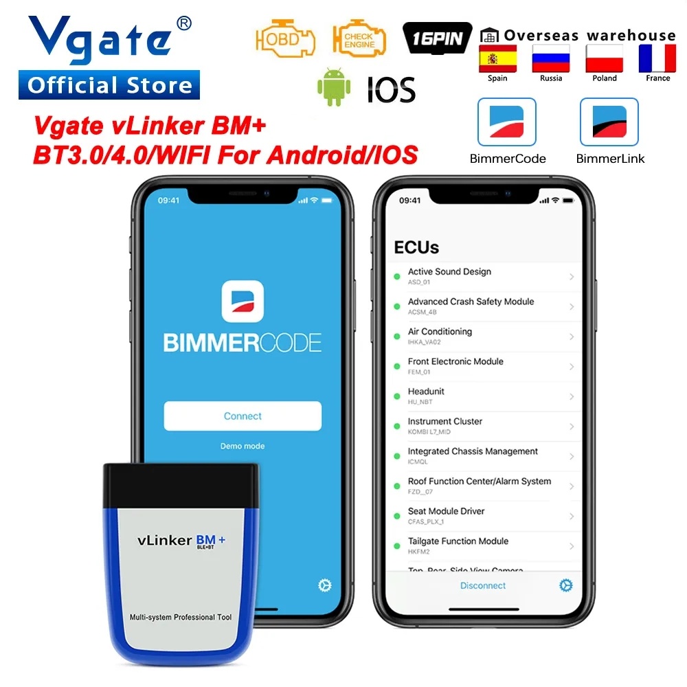 Vgate VLinker BM+/BM ELM327 Bl - Obd2 Scanner Bluetooth Android recensione e prezzo