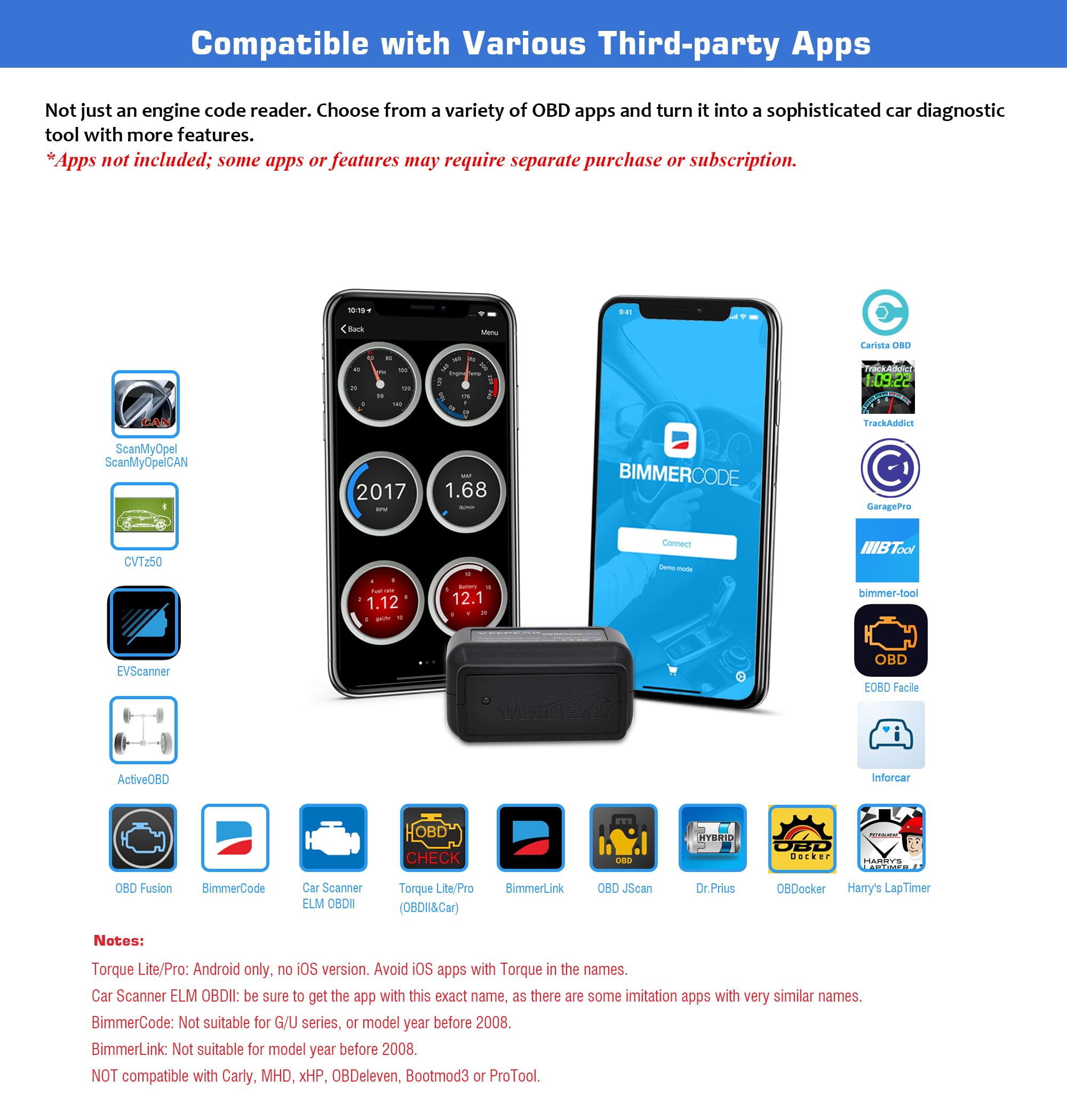 Veepeak OBDCheck BLE OBD2 Scan - Obd2 Scanner Bluetooth Android recensione e prezzo