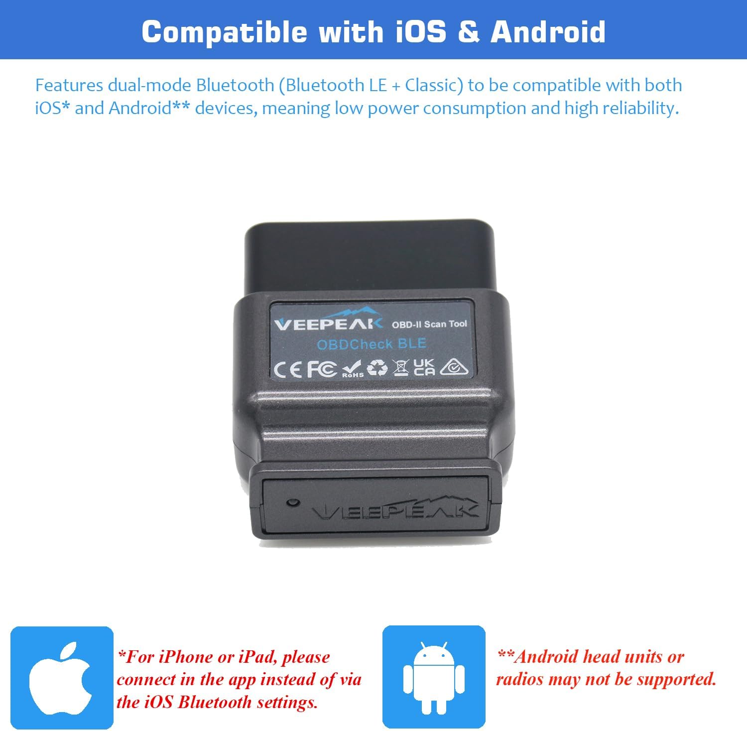 Veepeak OBDCheck BLE OBD2 Scan - Obd2 Scanner Bluetooth Android recensione e prezzo