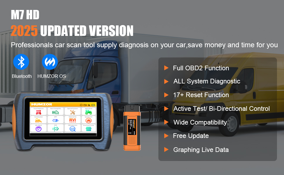 Humzor NexzDAS M7 HD Scanner D - Obd2 Scanner Heavy Duty Truck recensione e prezzo