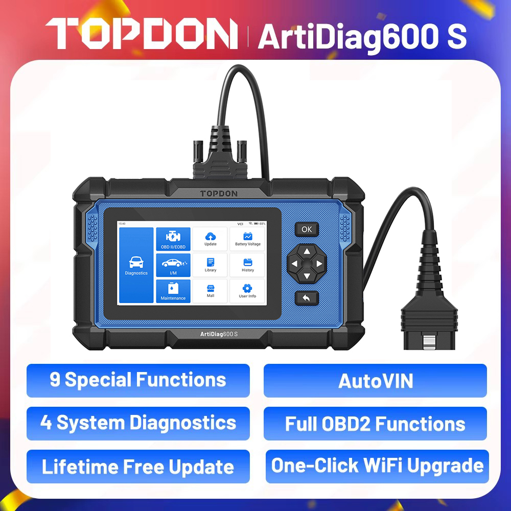TOPDON ArtiDiag600S OBD2 Scann - Obd2 Scanner Mileage Correction recensione e prezzo