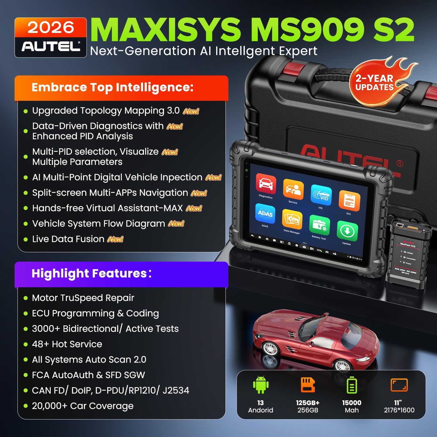 Autel MaxiSys MS909 S2 Scanner - Autel Maxisys Ultra recensione e prezzo